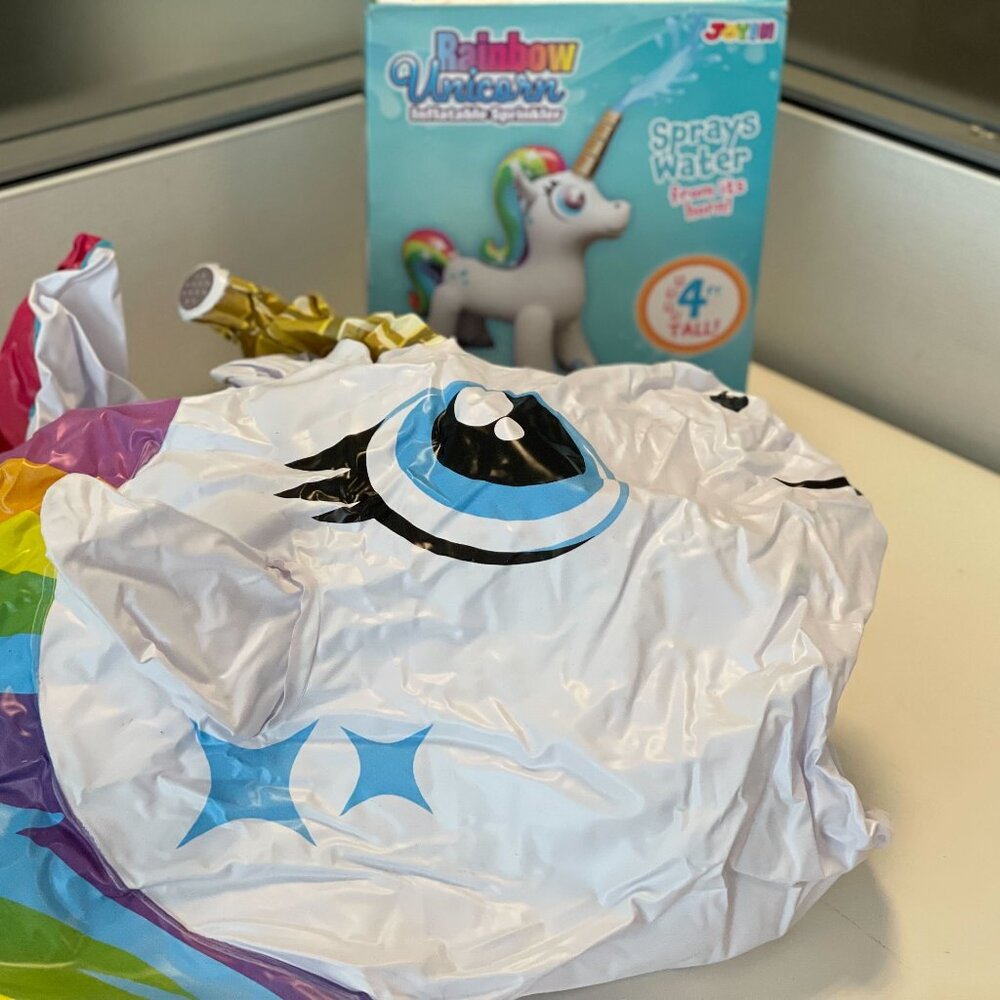 JOYIN 48'' Unicorn Inflatable Yard Sprinkler